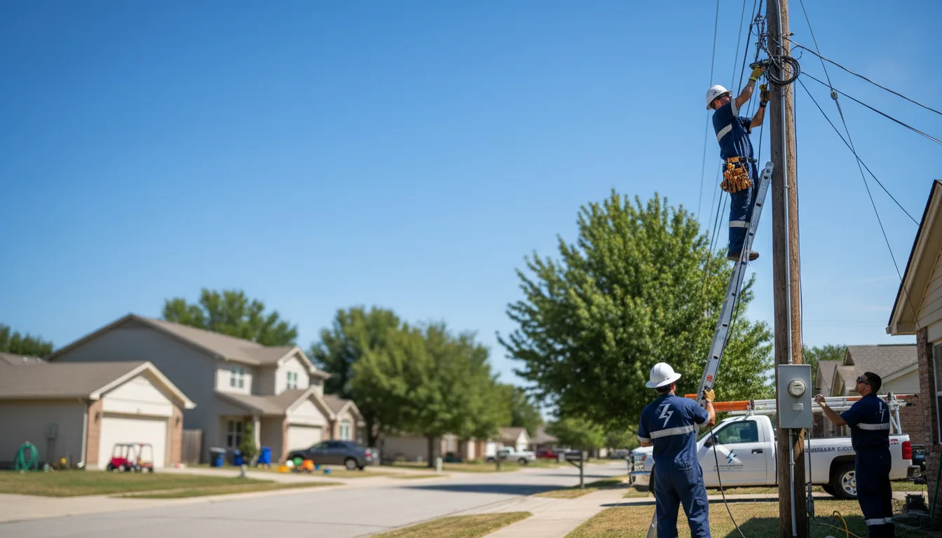 Residential electrician providing installation services in Bennington, KS